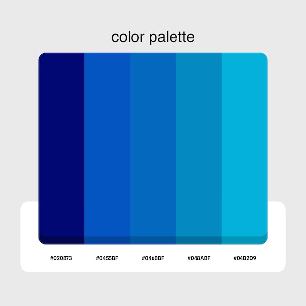 261647 Palette di colori con codici di colore Blu colorato Acqua Blu Cielo Oceano