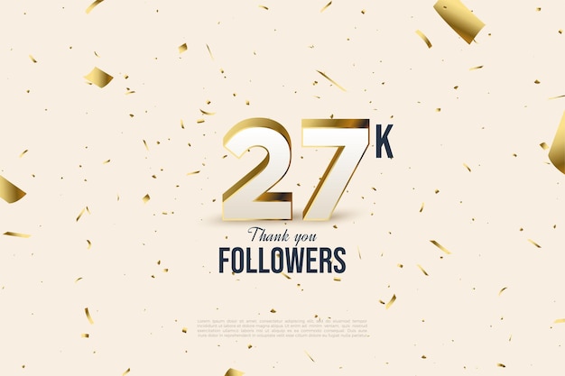 27k follower con numeri 3d realistici.