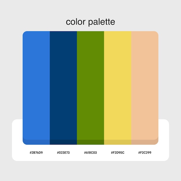 282300 Palette di colori con codici di colore Blu colorato Verde fresco Primavera brillante