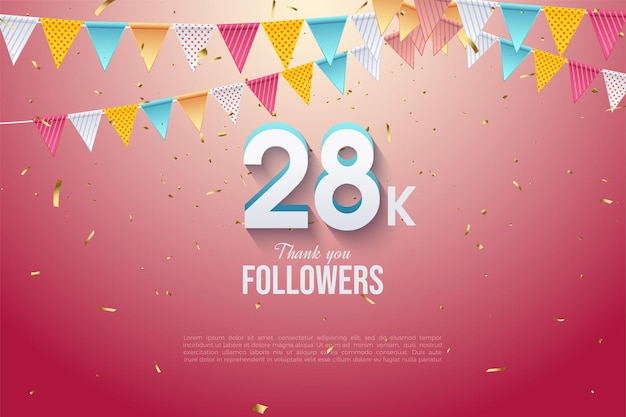28k follower su uno sfondo piuttosto rosa.