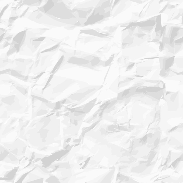 2D Crumpled White Paper Texture Seamless Pattern