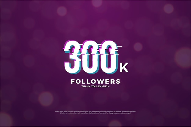 300k follower con effetto a fette in pace