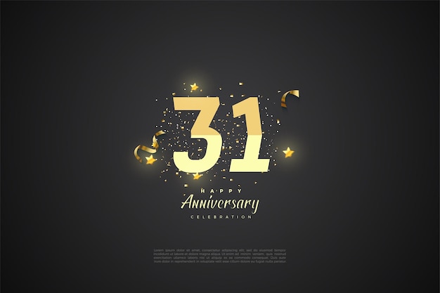 31° anniversario con numeri graduati