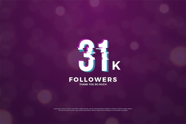 31k follower con il concetto digitale dei numeri.