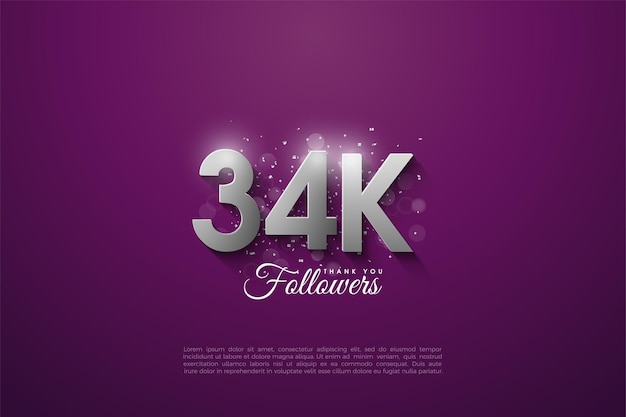 34k follower con numeri d'argento.