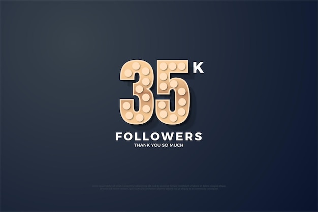 35.000 follower con numeri strutturati in modo diverso.