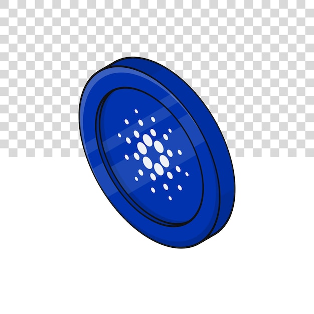 3D Cardano ADA coin tecnologia blockchain per la criptovaluta