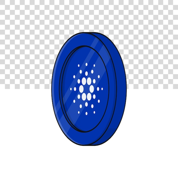 3D Cardano ADA coin tecnologia blockchain per la criptovaluta