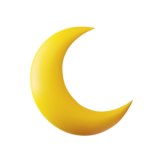 3D Crescent Moon