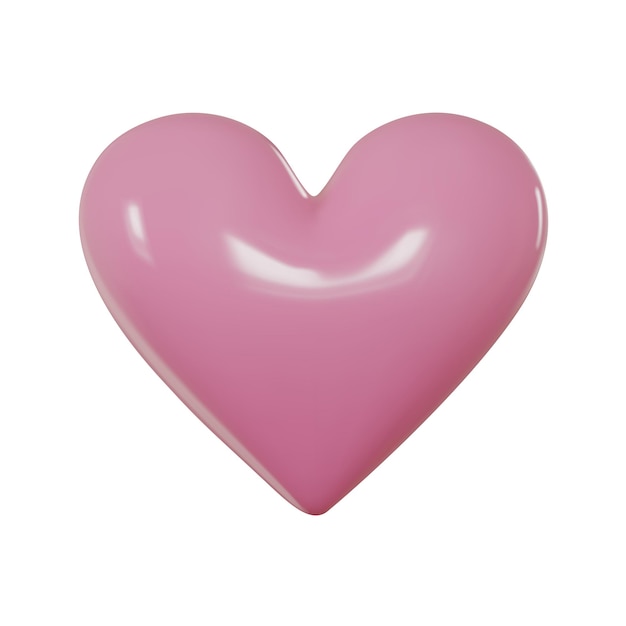 3d cuore rosa realistico carta di San Valentino illustrazione vettoriale