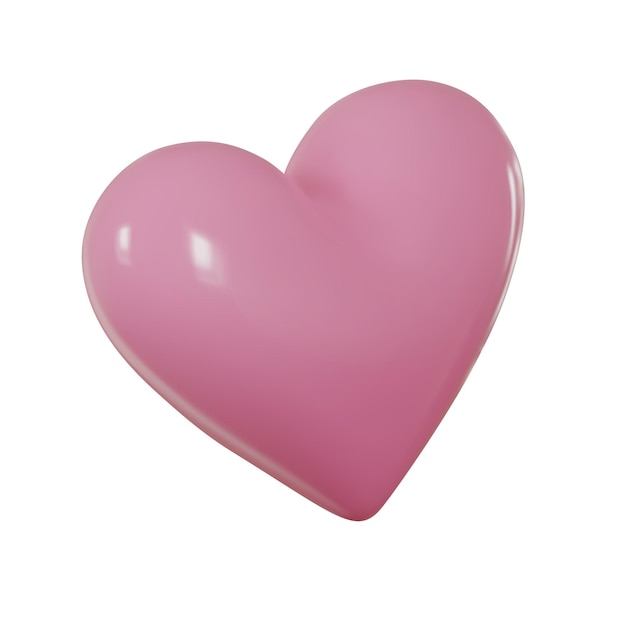 3d cuore rosa realistico carta di San Valentino illustrazione vettoriale