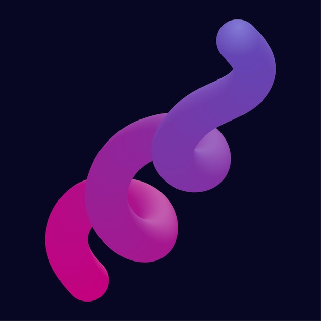 3d forme liquide contorte colorate astratte Elementi di design creativo Elementi di forme moderne sfumate vettoriali per bannerbackgroundposter