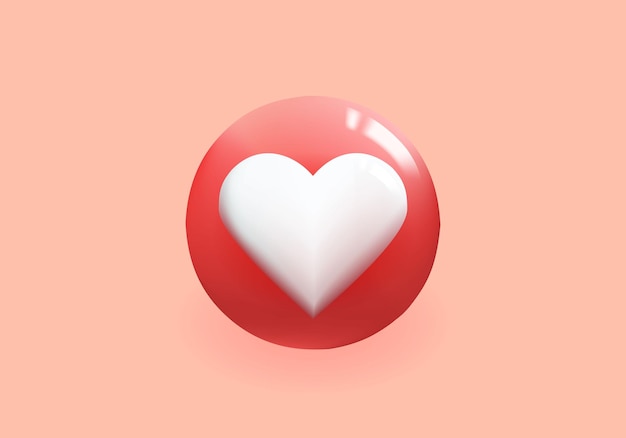 3D Modern liove Emoji pollice su palla segno Emoticon Icon Design for Social Network