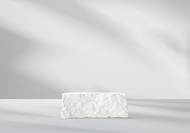 3d podium colori grigi sullo sfondo piattaforma stand mostra prodotto cosmetico per l'esposizione vetrina su piedistallo piattaforma studio in bianco e nero 3d semplicità forme render illustrazione vettoriale
