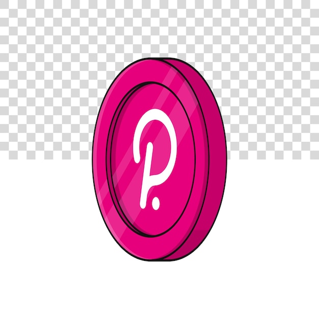 3D Polkadot DOT coin tecnologia blockchain per la criptovaluta