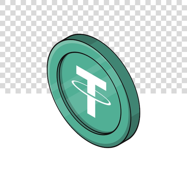 3D Tether USDT moneta criptovaluta tecnologia blockchain