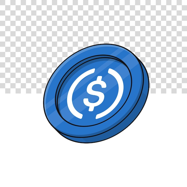 3D USD Coin USDC moneta criptovaluta tecnologia blockchain