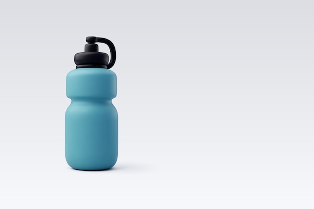 3d Vector Shaker bottiglia d'acqua Bere per il fitness Attrezzature sportive Concetto di tempo di palestra