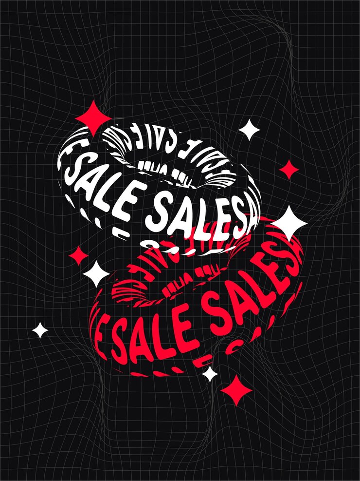 Vettore 3d wireframe shapes poster sale poster low price discount retro poster per il black friday