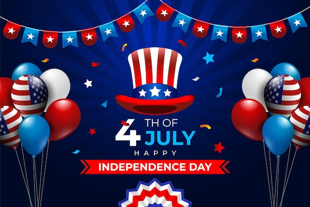 4 luglio sfondo per il giorno dell'indipendenza americana