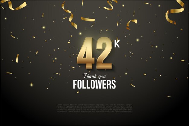 42k follower con ampi numeri celebrativi e impreziositi da lamina d'oro celebrativa