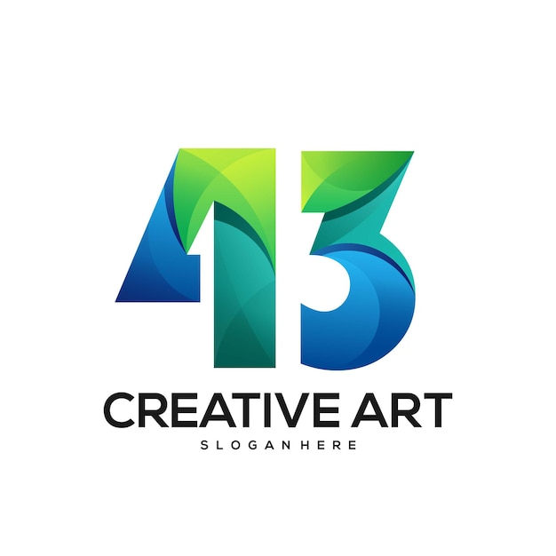 43 logo sfumato design colorato