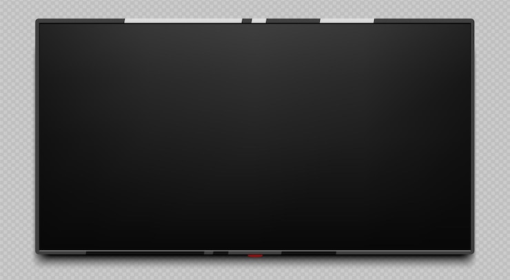Vettore 4k schermo tv vettoriale. schermo tv lcd o led