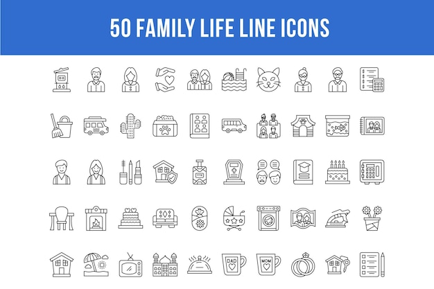 50 icone della linea di vita familiare