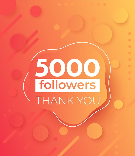 5000 follower, banner per i social media
