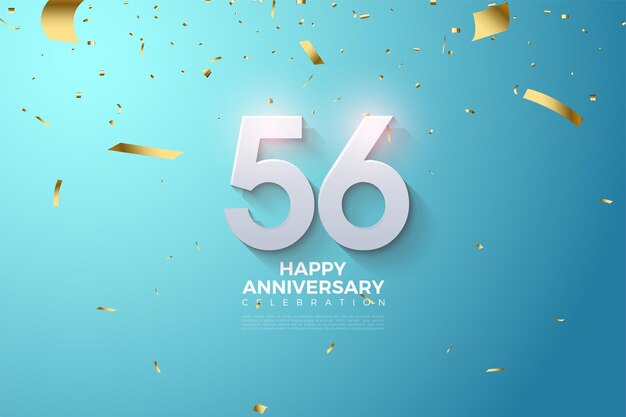 56° anniversario con numeri 3D