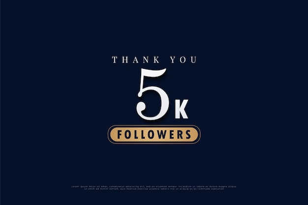 5k followers con un concept semplice e adatto.