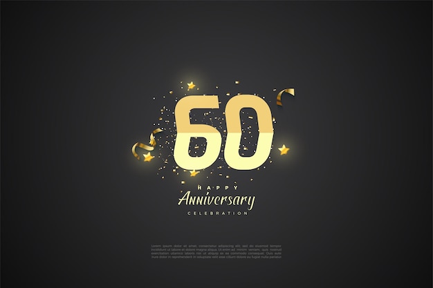 60° anniversario con numeri graduati
