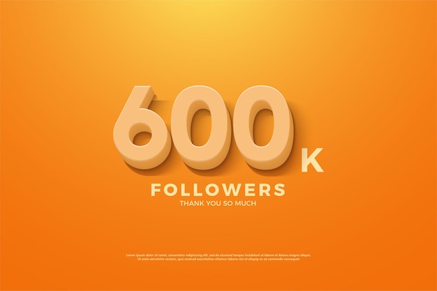 600k follower con numeri animati