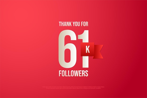 61k follower con numeri bianchi piatti.