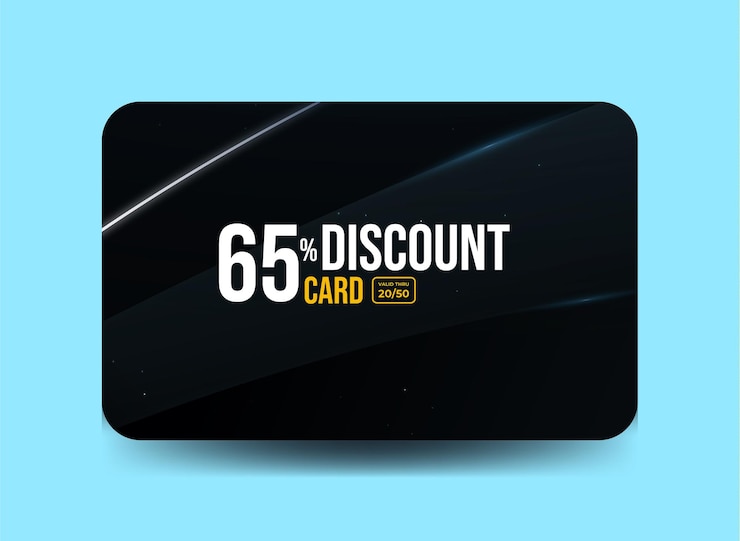 Vettore 65 carta di sconto