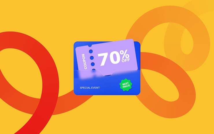 Vettore 70 sconti coupon per eventi speciali miglior prezzo di vendita