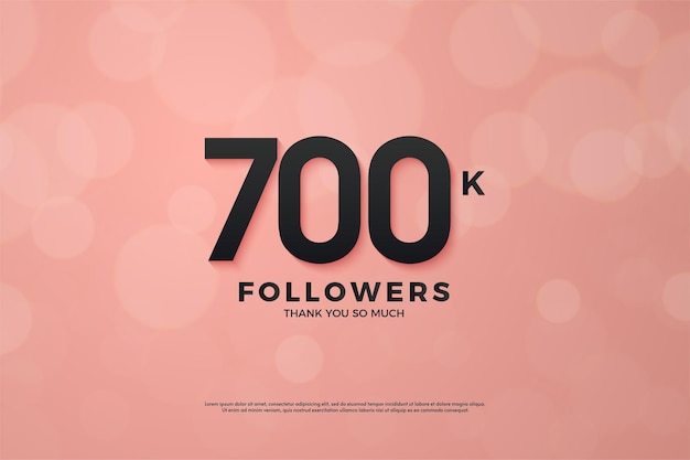 700k follower in background con numeri piatti univoci