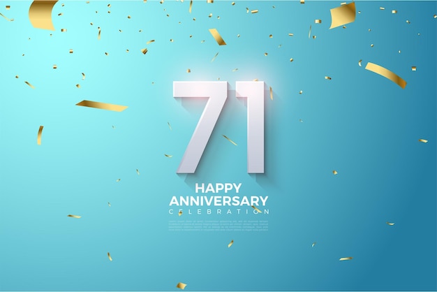 71° anniversario con colorazione soffice.