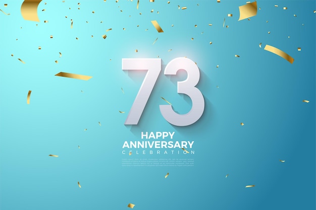 73° anniversario con numeri 3D