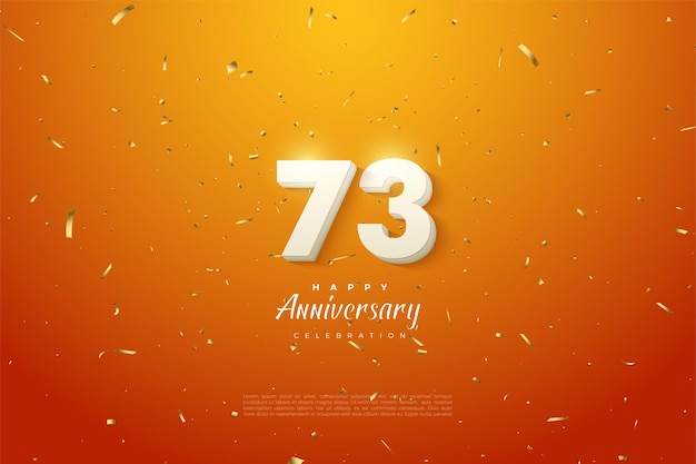 73° anniversario con numeri bianchi nuvola