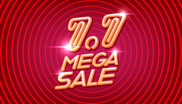 Vettore 77 modello di banner di vendita del giorno dello shopping online su sfondo viola