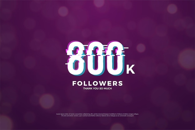 800k follower con effetto a fette in pace