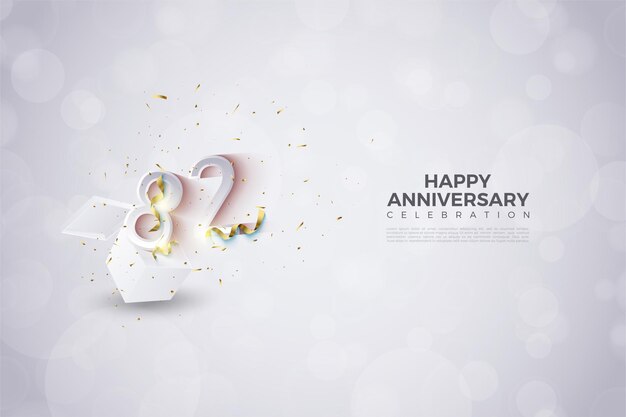 82° anniversario con i numeri che spuntano dalla scatola