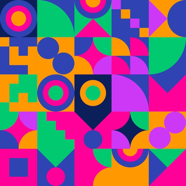 9 Elemento di disegno geometrico mezzitoni grafico forme colorate linea forme vettoriali astratto design svizzero bauhaus sfondo murale