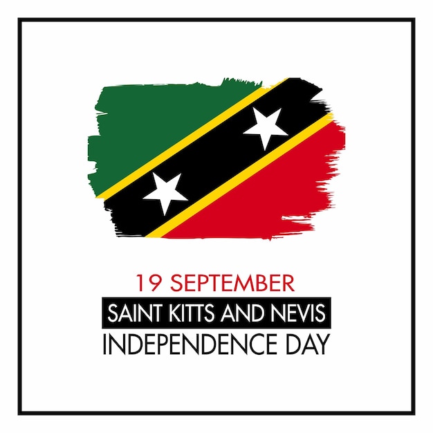 9 settembre saint kitts e nevis banner design felice giorno dell'indipendenza