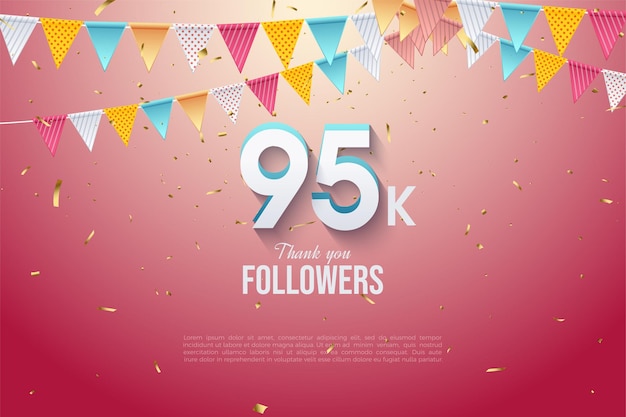 95k follower con numeri e bandiere