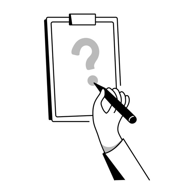 A sketchy style illustration representing query