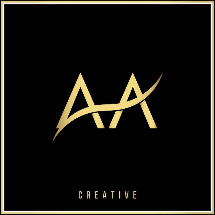 Vettore aa creative golden premium vector latter logo design creative golden logo design design moderno