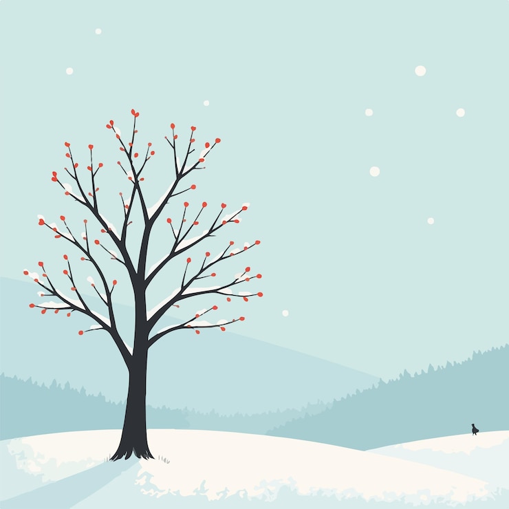 Vettore abbracciare la neve