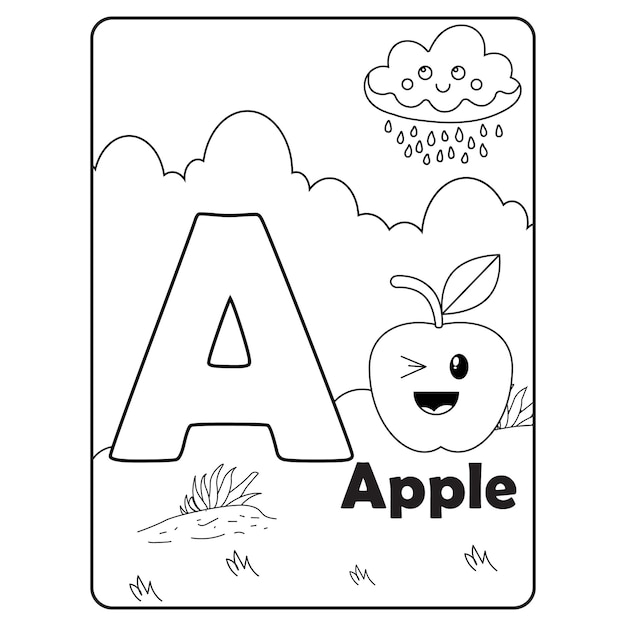 ABC alfabeto pagine da colorare vettore